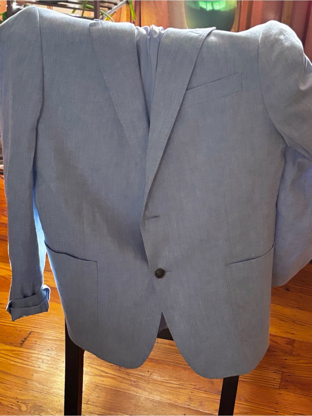 Men's light blue Herringbone Blazer - Classic Tailored Style